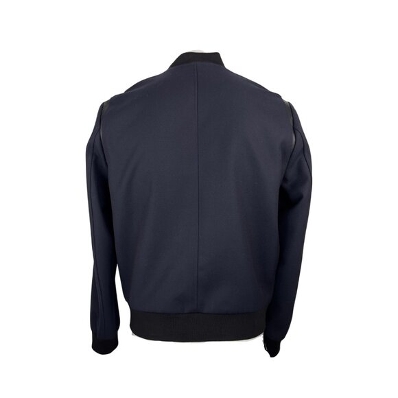 Kooples Navy Bomber with Leather Details - Picture 2 of 2